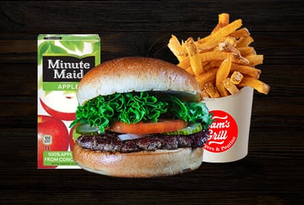 Junior Burger, Fries & Juice Box